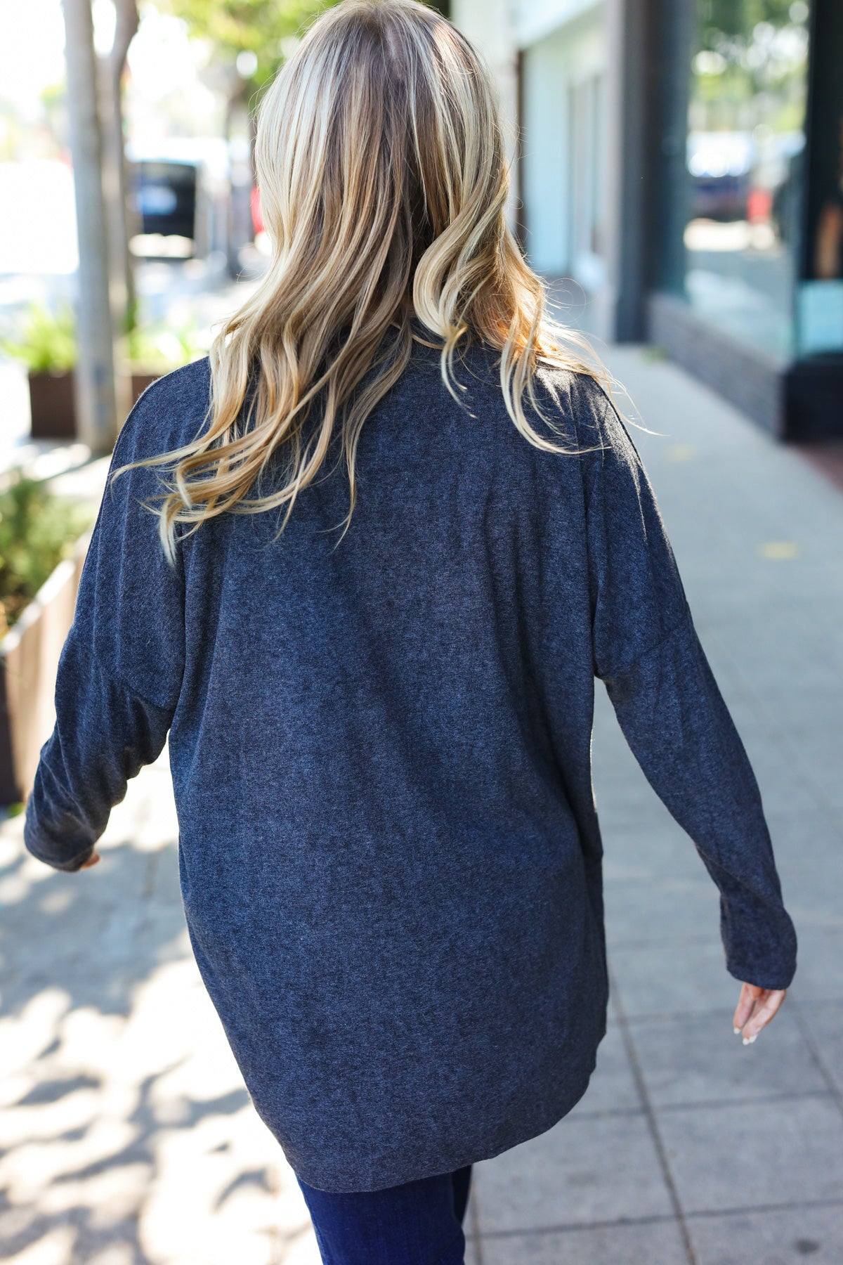 Grey Choker Hacci Pullover